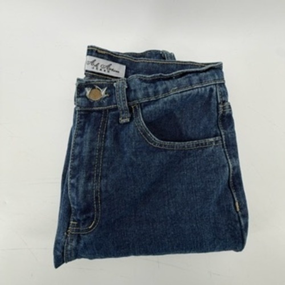 Aili Artist High Waisted Straight Leg Jeans Dark Wash Blue Size 28
